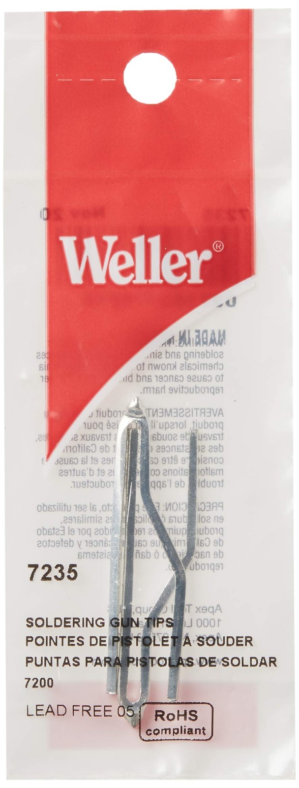 Weller 7235 Replacement Soldering Gun Tip 2Count (Pack of 1) 1 set, No Color