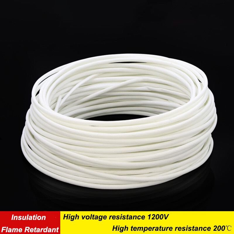 Silicone Fiberglass Sleeving Braided Wires Cable Protective Tubing Insulation