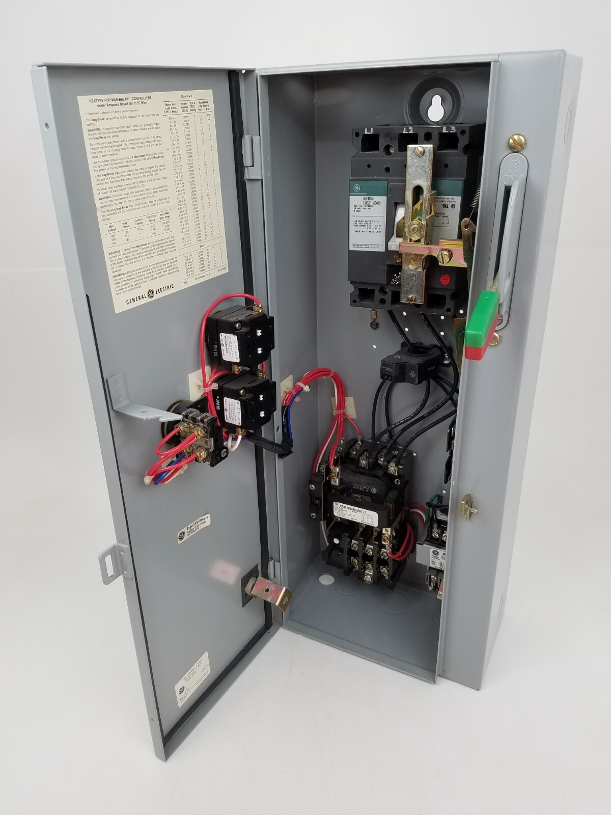 GE NEMA 1 Size 1 Breaker Style Combo Motor Starter 3P 480V HOA – Next Day Option