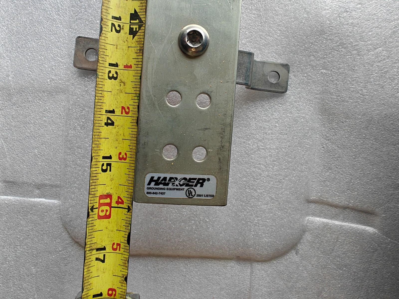 Harger TGBI14216TGB TIN Copper Ground Bar 1/4 x 2 x 16 Insulators lightning