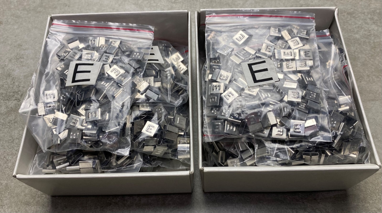 HAYATA ID-E, Stainless Steel Cable Marker 316SS, Symbol “E” , 100 Pc’s Pkt