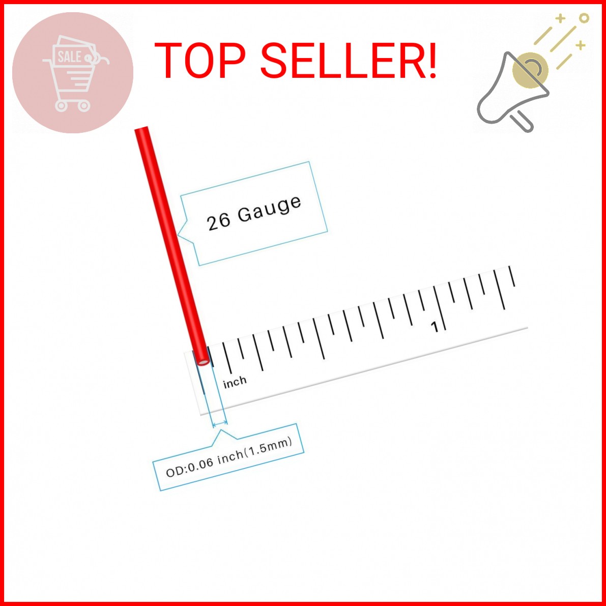 BNTECHGO 26 Gauge Silicone Wire 10 ft red and 10 ft Black Flexible 26 AWG Strand