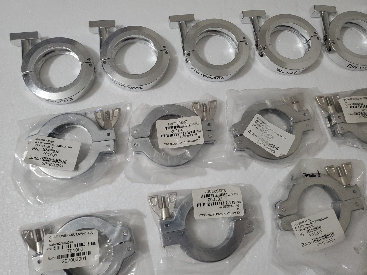 29pcs NW40 / KF40 WING-NUT CLAMP Aluminum – Vacuum Part Lot NEW