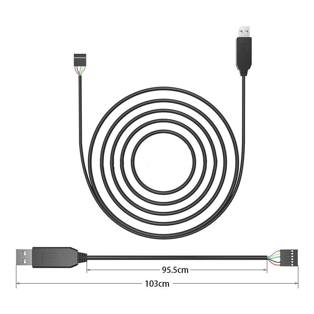 2pcs 1M FTDI FT232RL USB to Serial Adapter Module USB to TTL RS232 Cable 6Pin