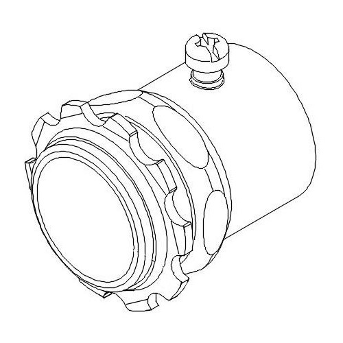 Allied SC400RKON, 4″, Steel, Set Screw, EMT Conduit Connector, 1 pc