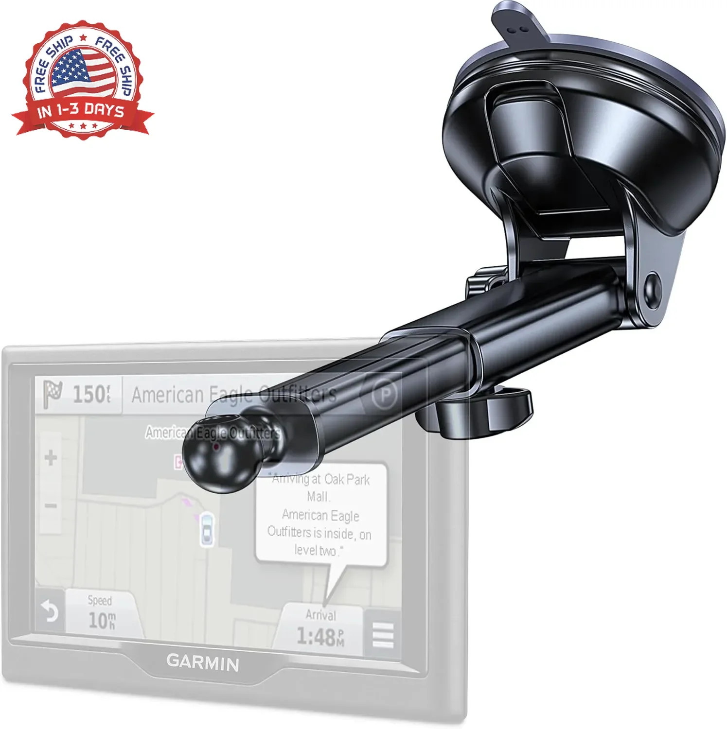 GPS Suction Cup Mount for Garmin GPS Mount[Strong suction]Replacement GPS Dash M