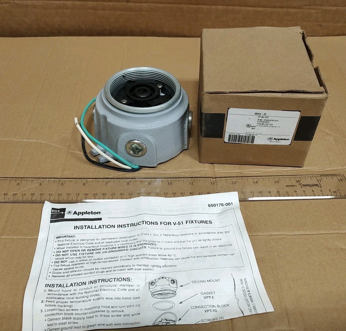 NEW Emerson Appleton VXHA-75 Malleable Iron 3/4″ Ceiling Mounting 5 Hubs