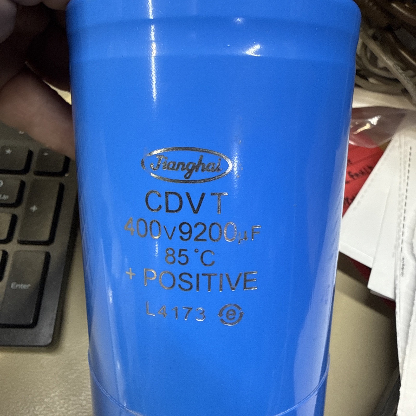 Jianghai CDV 9200uF 400V DC Aluminum Electrolytic Capacitor Screw Terminal