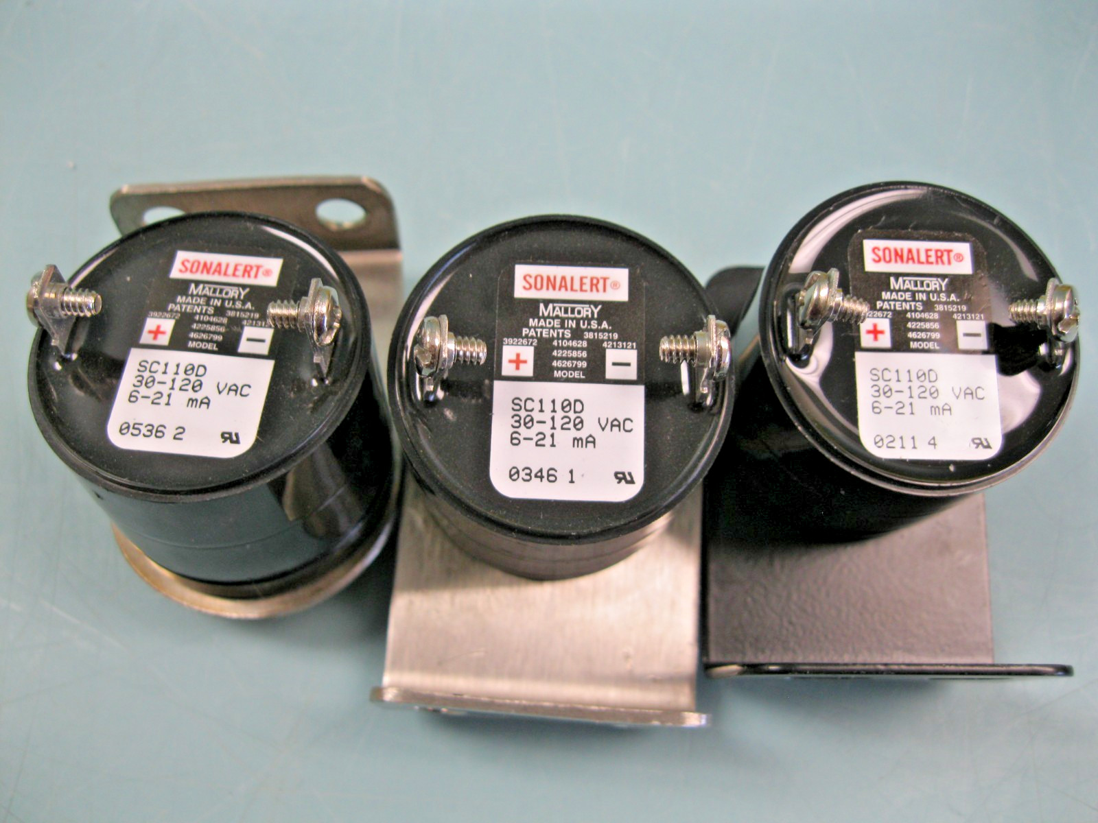 Lot (8) Mallory Sonalert Industrial Alarm Clean Salvage Mixed Voltage READ L13