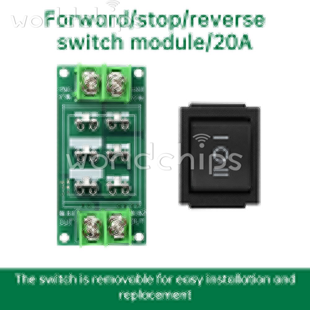 DC 0-120V DC Motor Controller Forward/Stop/Reverse Switch Module 5A 10A 20A