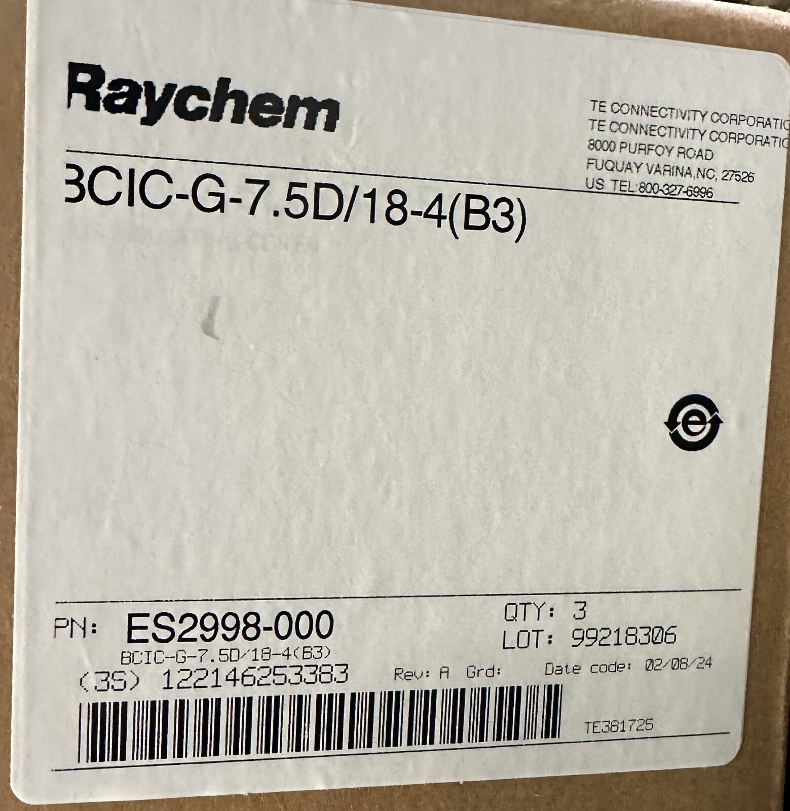 NEW LOT OF 9 TE Raychem BCIC-G-7.5D/18-4 (B3) Conductor Busbar Insulating Cover
