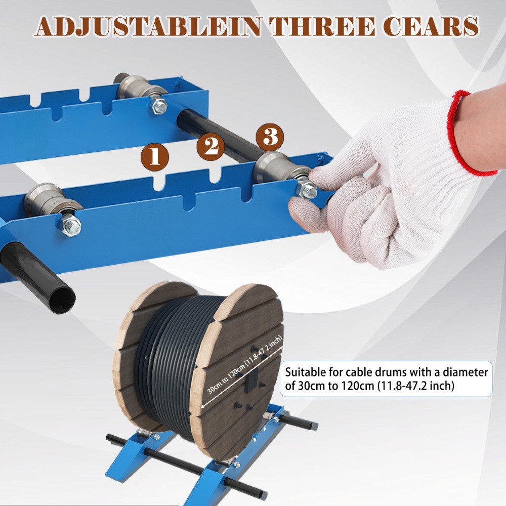 Cable Drum Roller Reel Dispenser Cable Roller Stand for Wire Reel Diameter