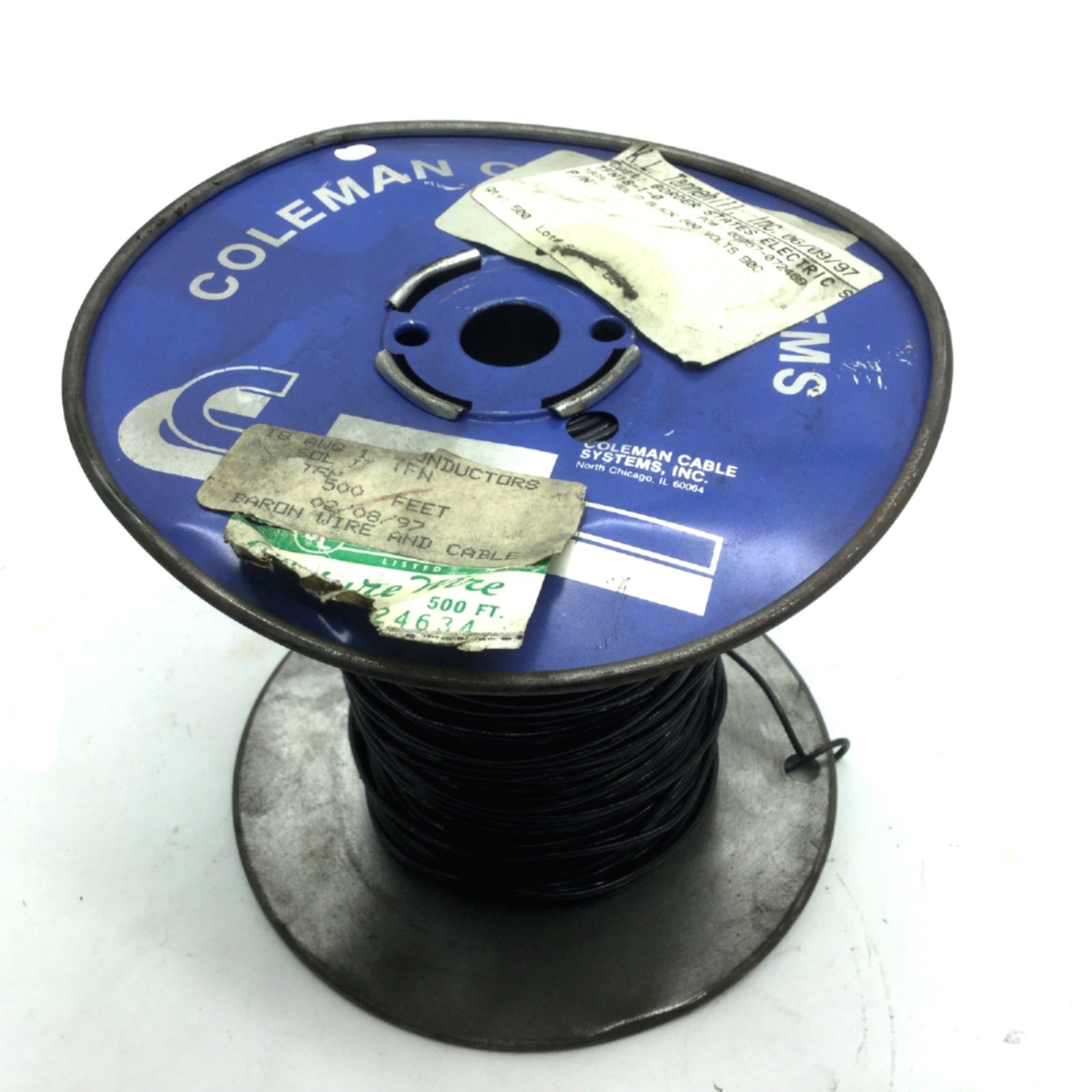 MTW Hook-Up Wire Spool 18 AWG 16/30 Strands 600V Black, 280′