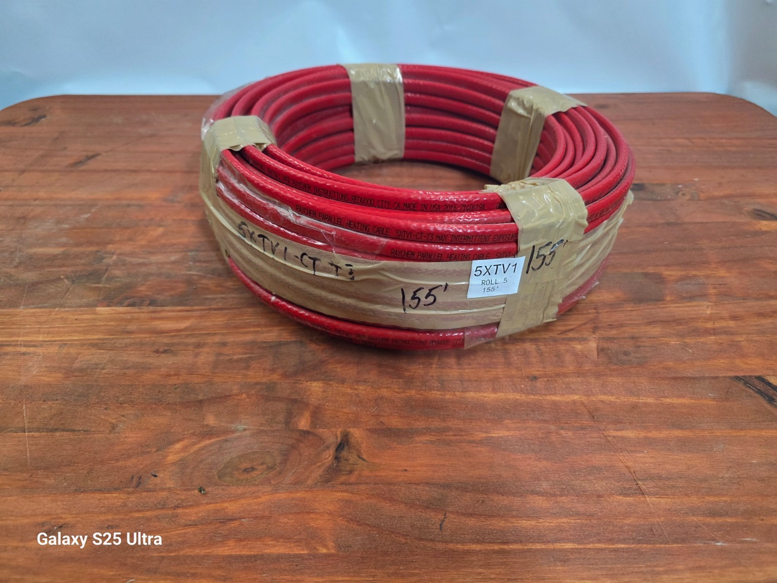 NVENT RAYCHEM 5XTV1-CT-T3 Self-Regulating Heating Cable 155ft
