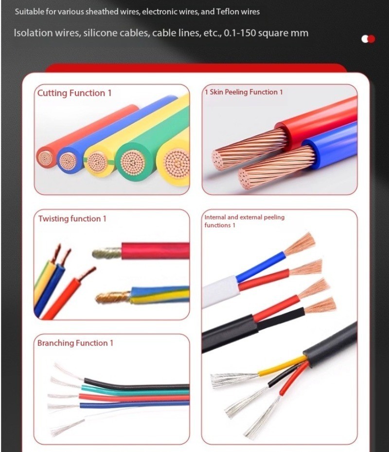 Integrated Stripping and Cutting Multi-Core Fully Automatic Wire Stripper