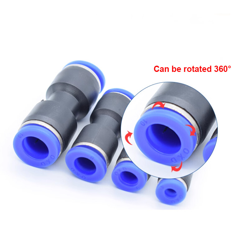 4mm-16mm Pneumatic Straight Equal Union Connectors Push In Fittings For Air Hose