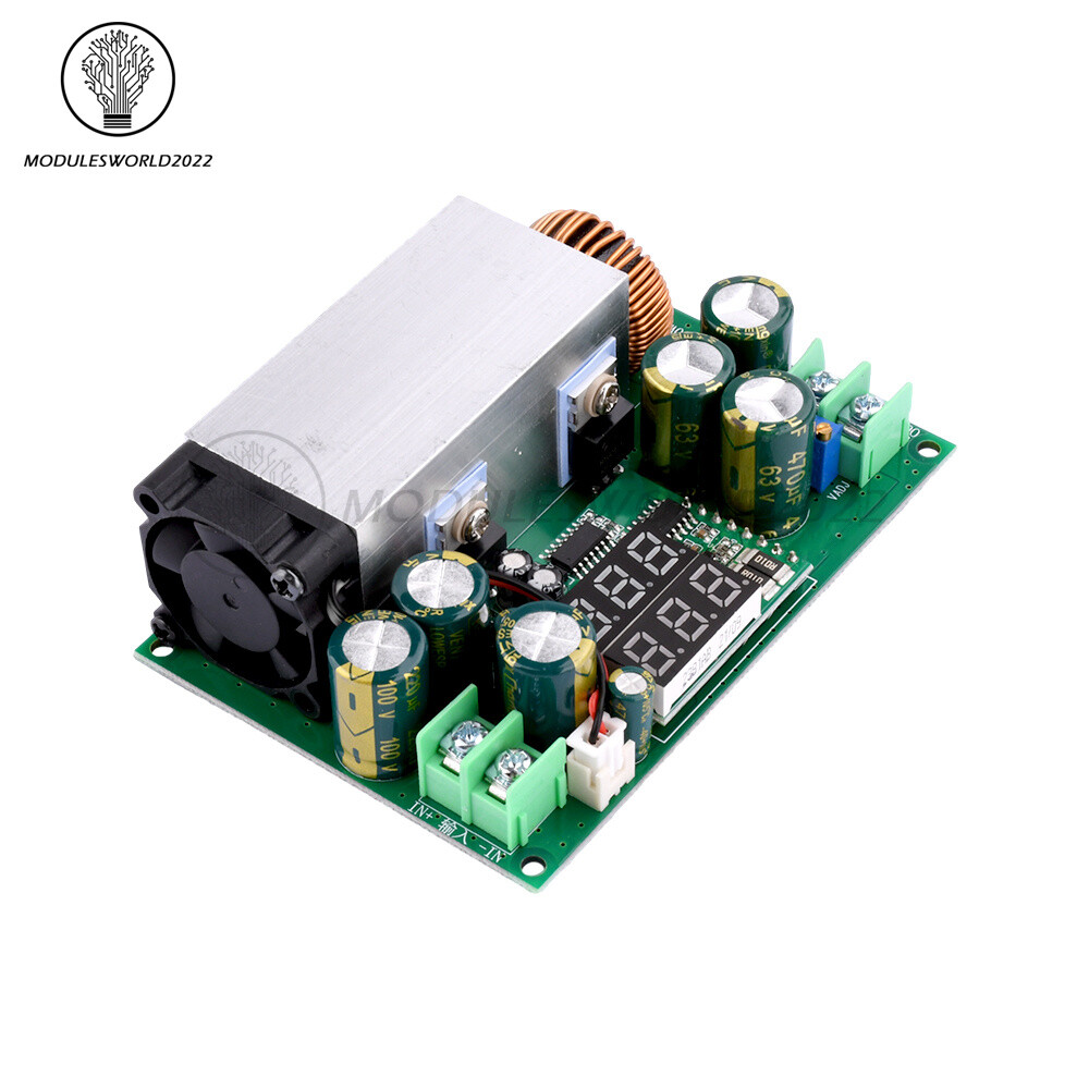 DC-DC 12~80V to 2.5~50V 20A Adjustable Buck Step-Down Module with Display 600W