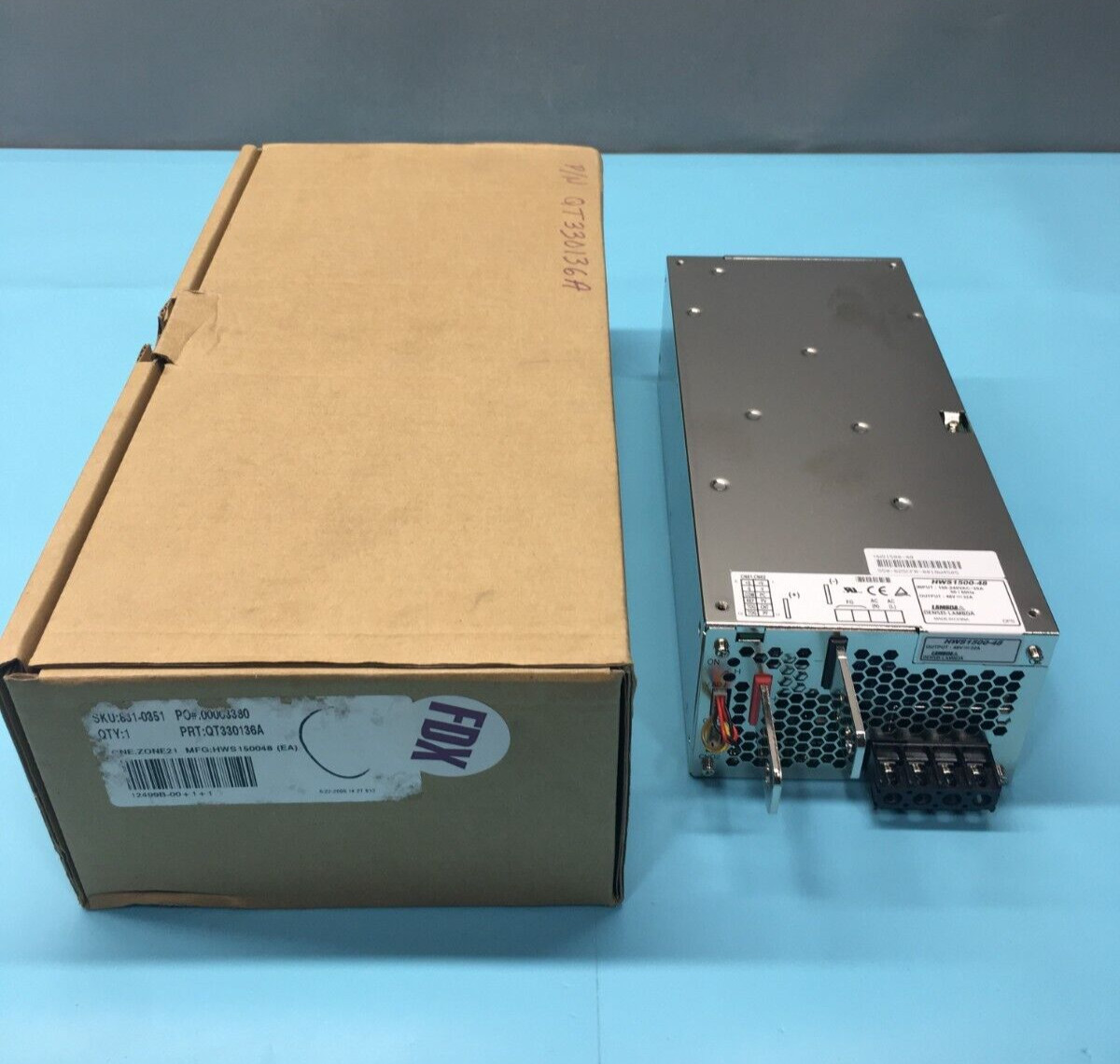 DENSEI-LAMBDA HWS1500-48 AC/DC POWER SUPPLY, 550-625CFR-0018W4505, 118362