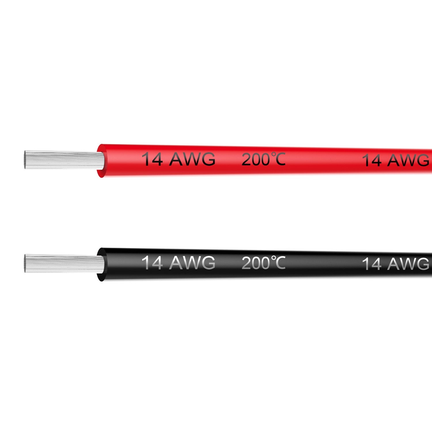 Hook Up Wire 14 Awg, 20 Feet Silicone, High Temp Resistant, Red Black