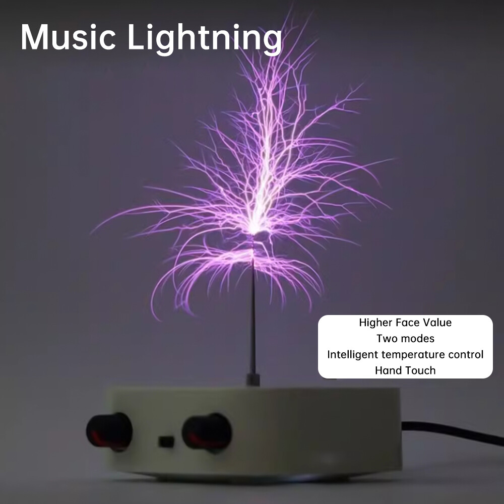 110-220V Bluetooth Music Tesla Coil Arc Generator Artificial Lightning Touchable