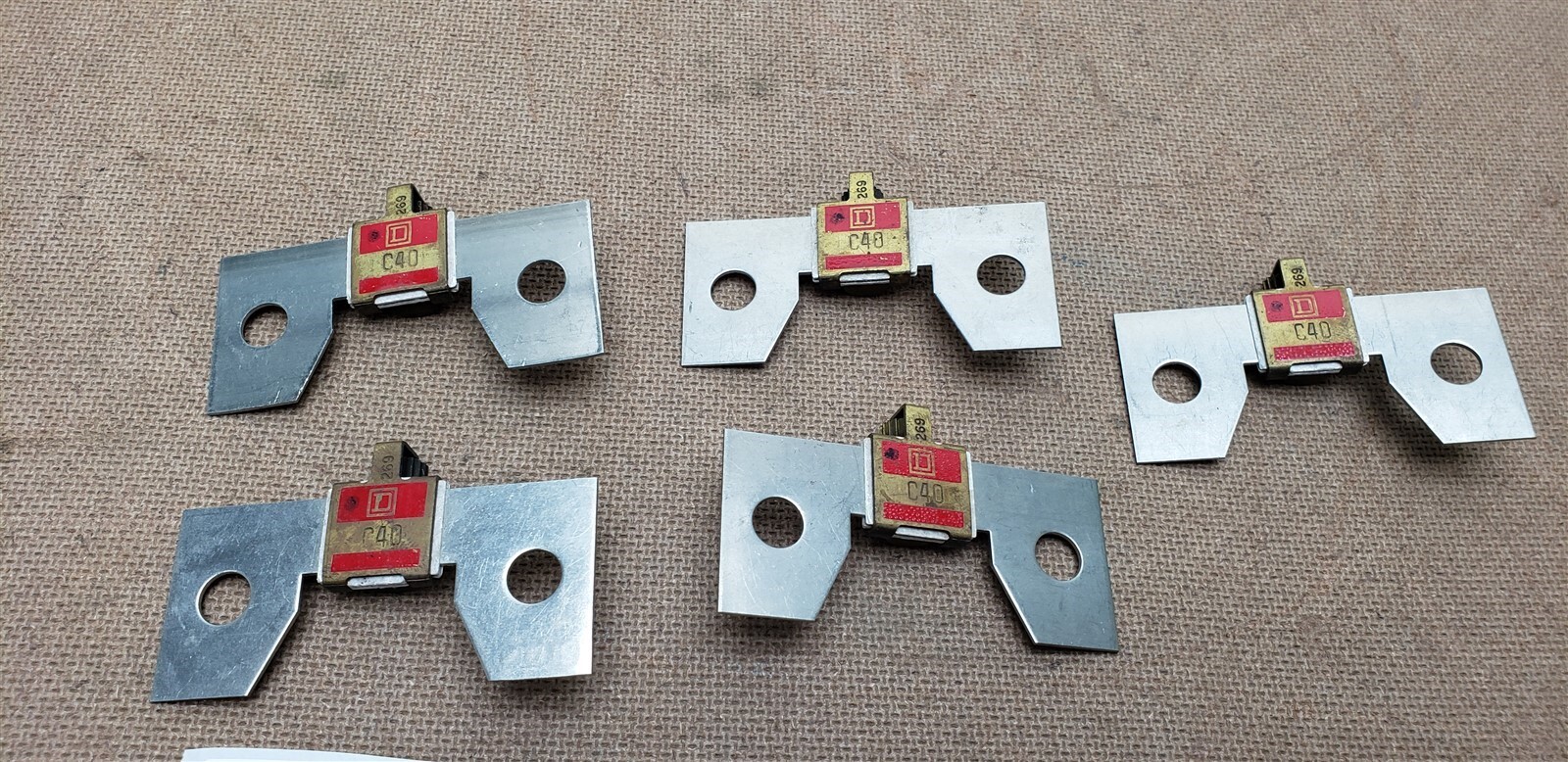 Lot of 5 Square D C40 C 40 Thermal Overload Heater Elements New No Box