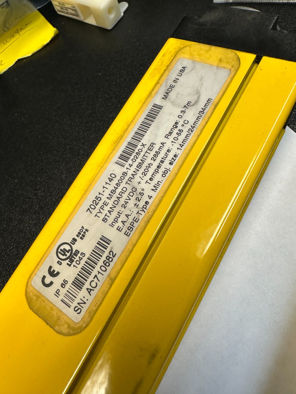 STI OMRON MS4800 LIGHT SCREEN MS4800S-14-0280-X MS4800S-14-0280R STANDARD TRANSM