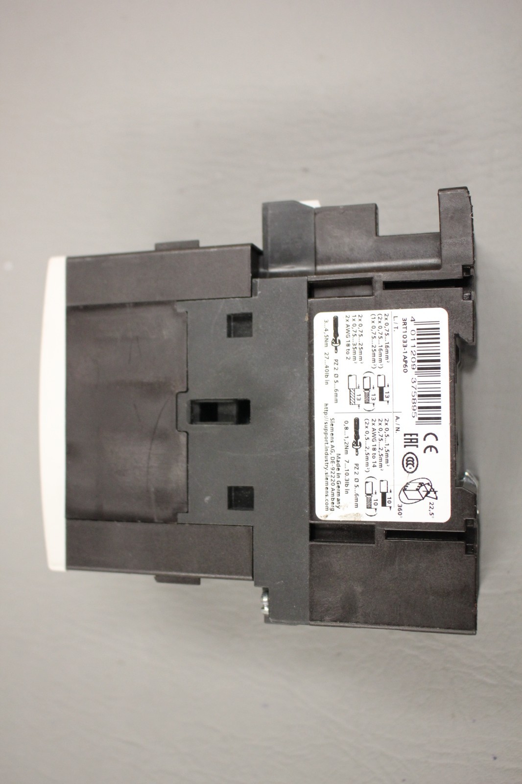 SIEMENS SIRIUS CONTACTOR 3RT1033-1A..0