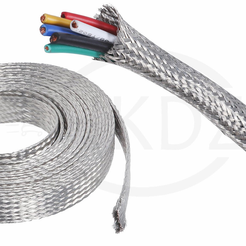 Flat Shield Braided Ground Strap Grounding Tinned Copper Braid Width 4mm – 70mm