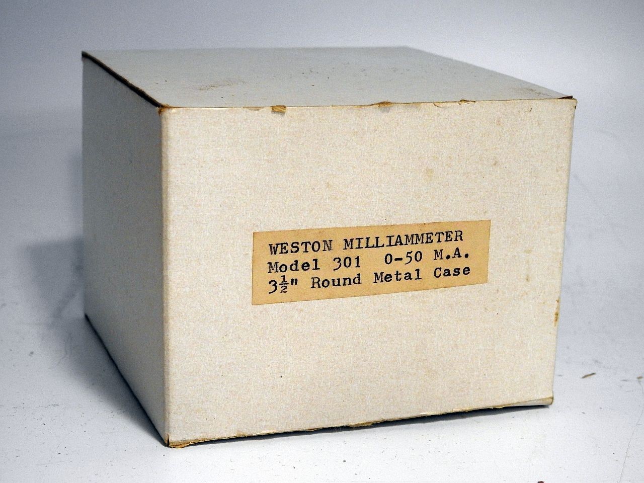 OLD STOCK IN THE CARTON WESTON 301 0-50MA 3-1/2″ DIAMETER ROUND PANEL METER