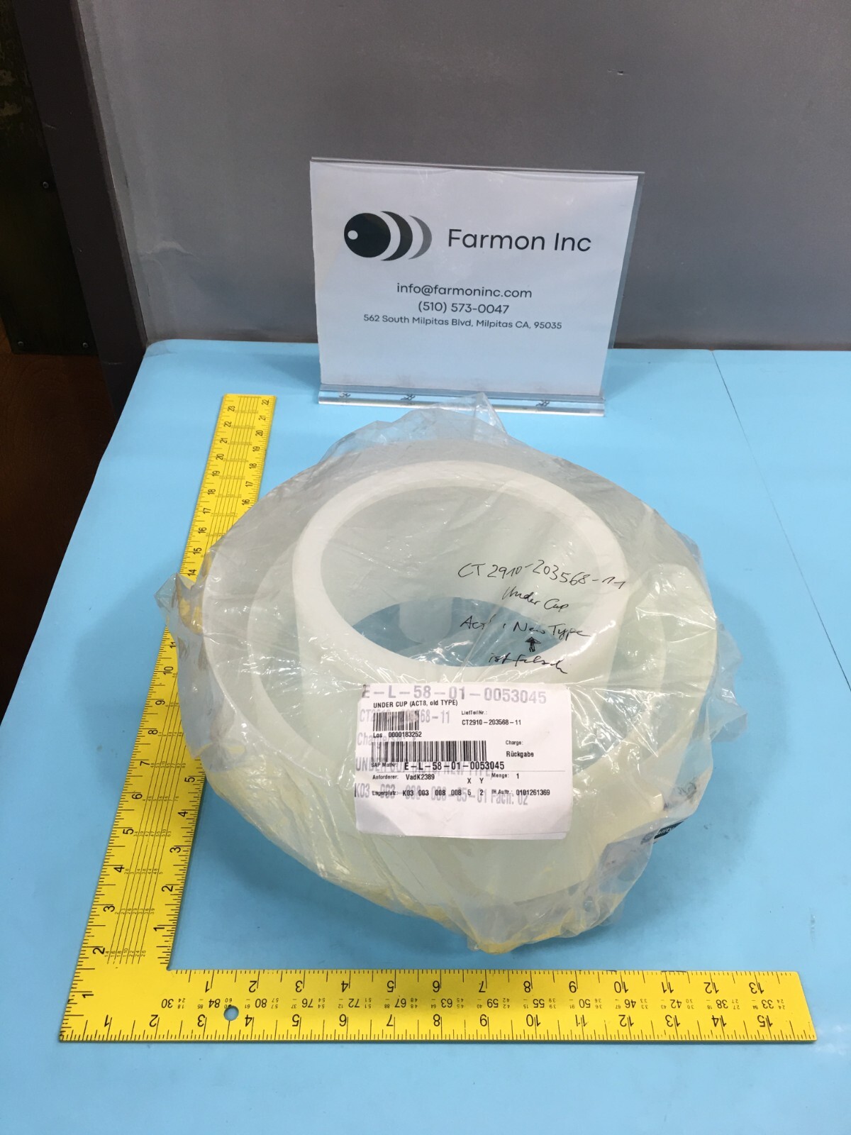 Tokyo Electron TEL CT2910-203568-11 Under Cup (ACT8, Old Type), Catch, 128632