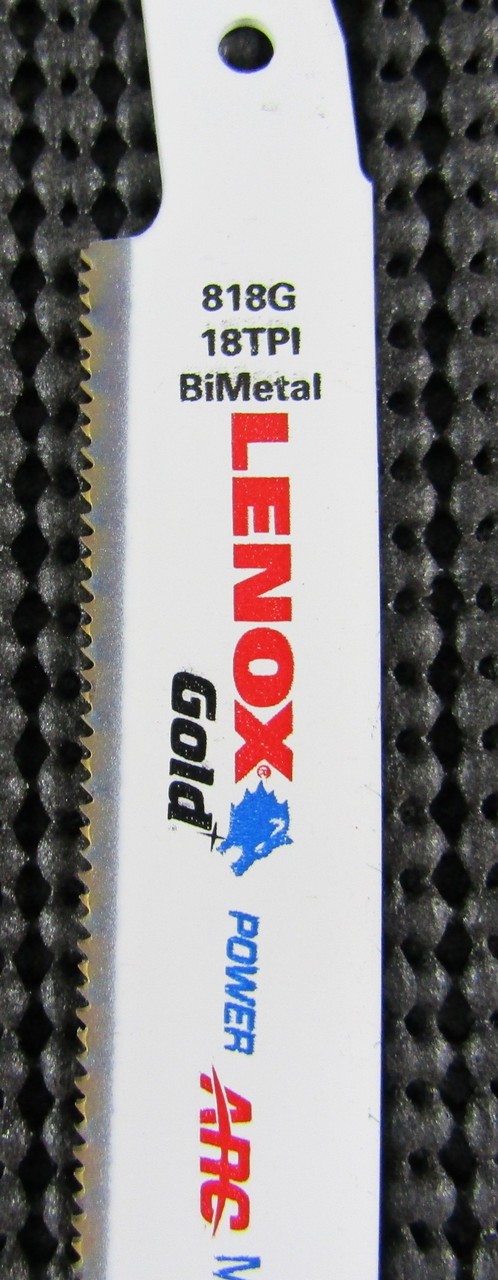 LENOX 21070818GR 8″ 18TPI MEDIUM METAL RECIPROCATING SAW BLADE – LOT OF 3