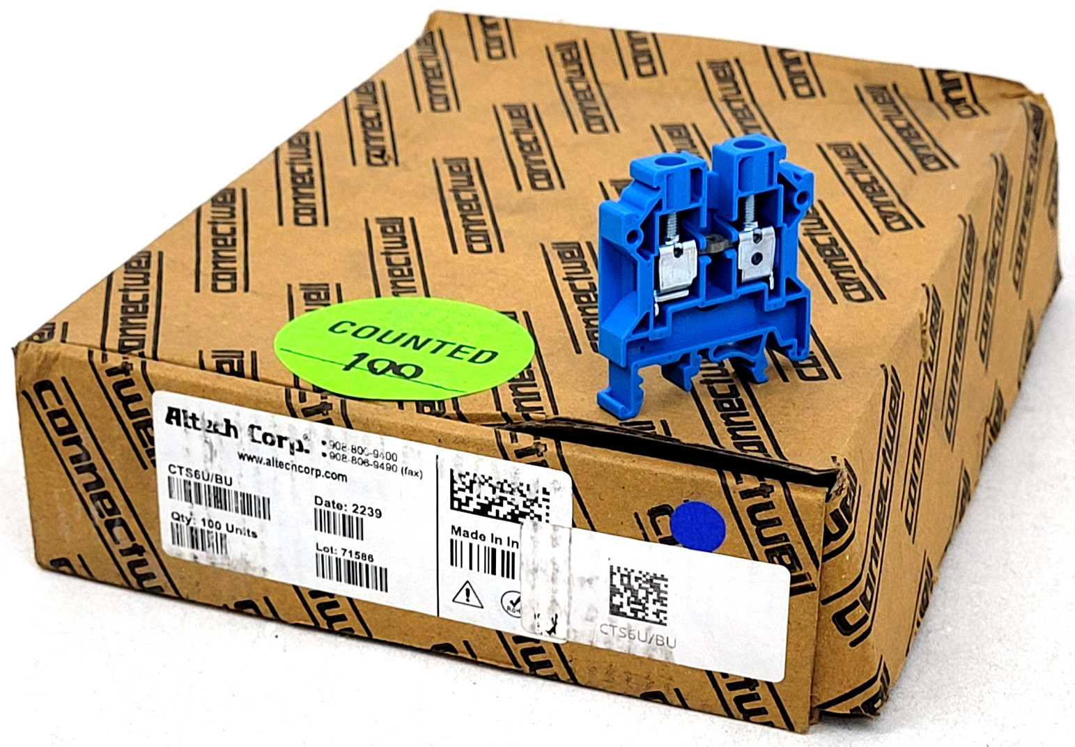 Box of 100 – CTS6U/BU Altech Corp. Terminal Blocks – Next Day Option – New