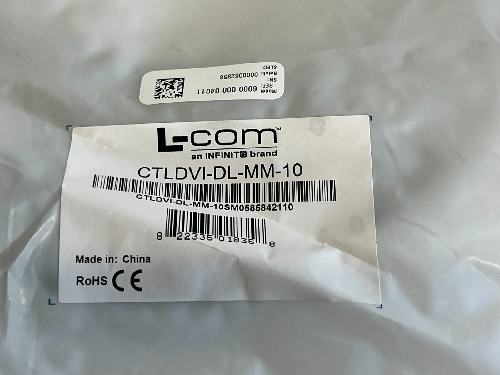 F9: Afinity / L-COM CTLDVI-DL-MM-10 – AUDIO/VIDEO CABLE, 10FT, GREY