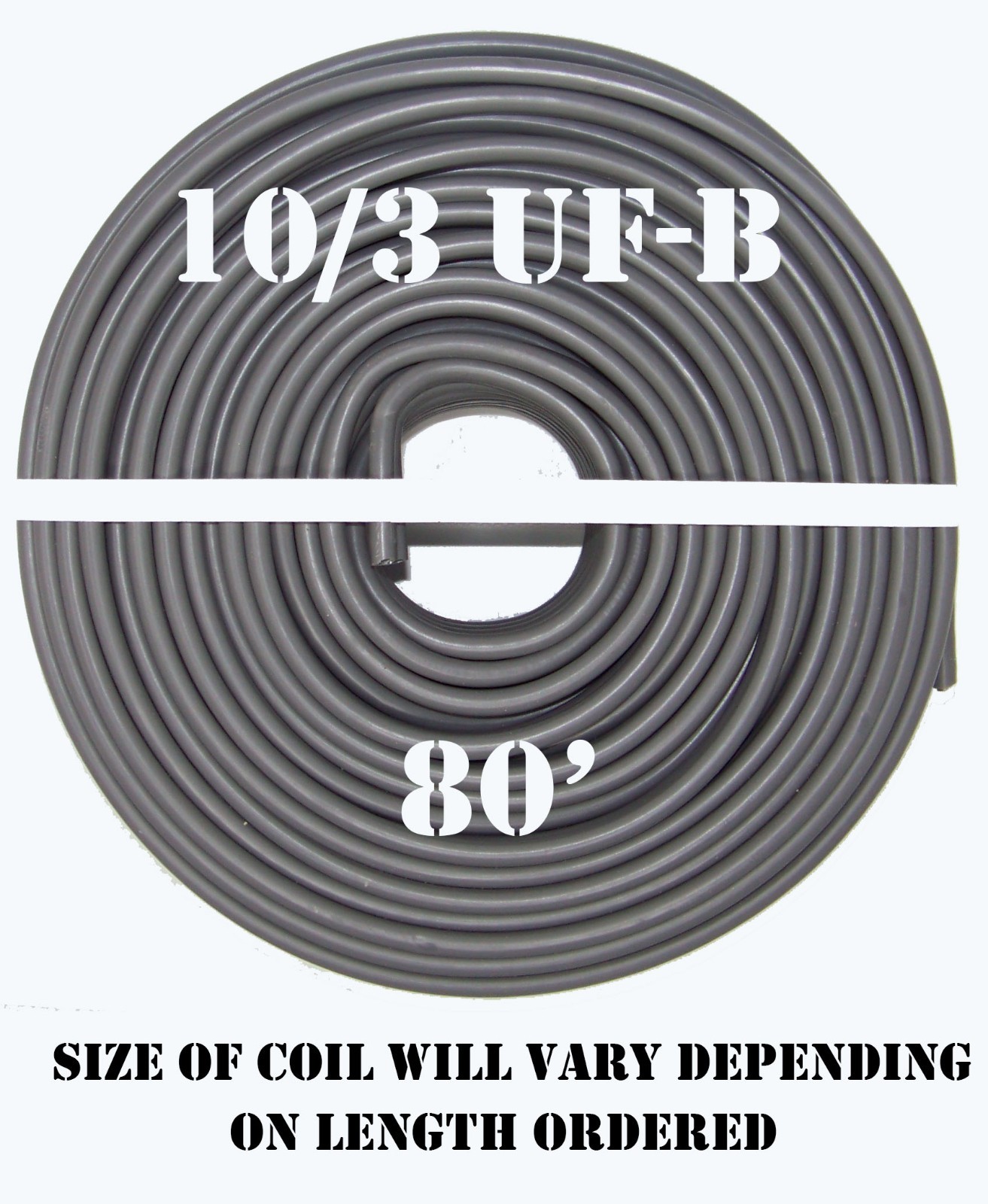 10/3 UF-B x 80′ Southwire Underground Feeder Cable