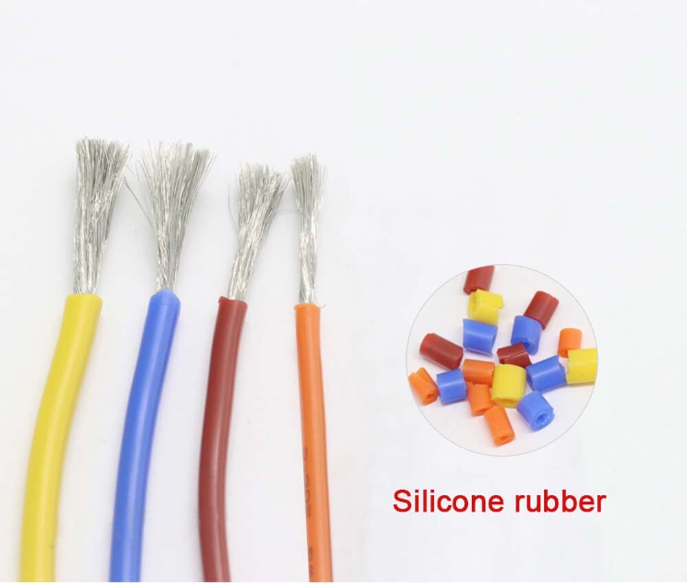 Silicone Stranded Flexible Cable Wire 10-20AWG Gauge 0.08mm Tinned Copper Wires