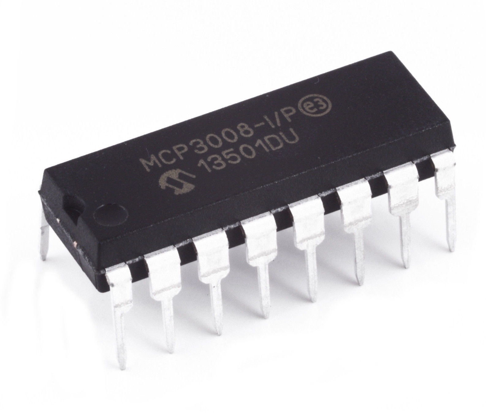 1PCS Microchip MCP3008-I/P MCP3008 8-Channel 10-Bit A/D Converters SPI New IC