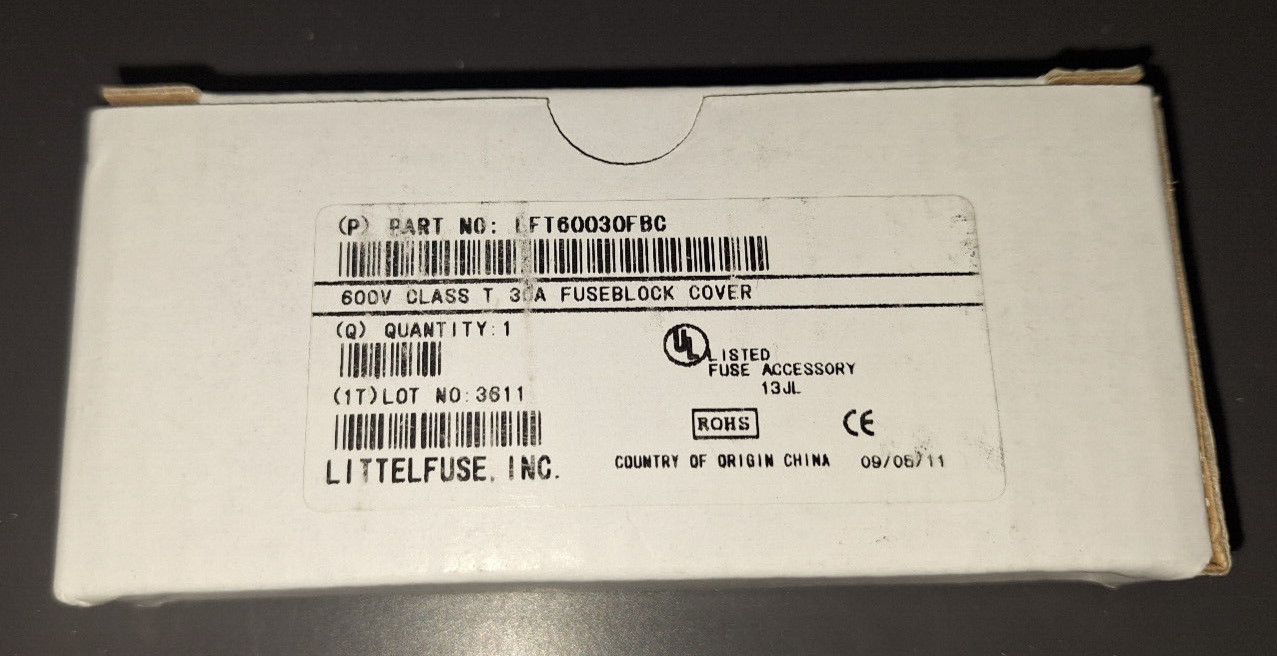 LFT600303C, POWR-GARD Fuse Block, With Fuse Block Covers, LFT60030FBC