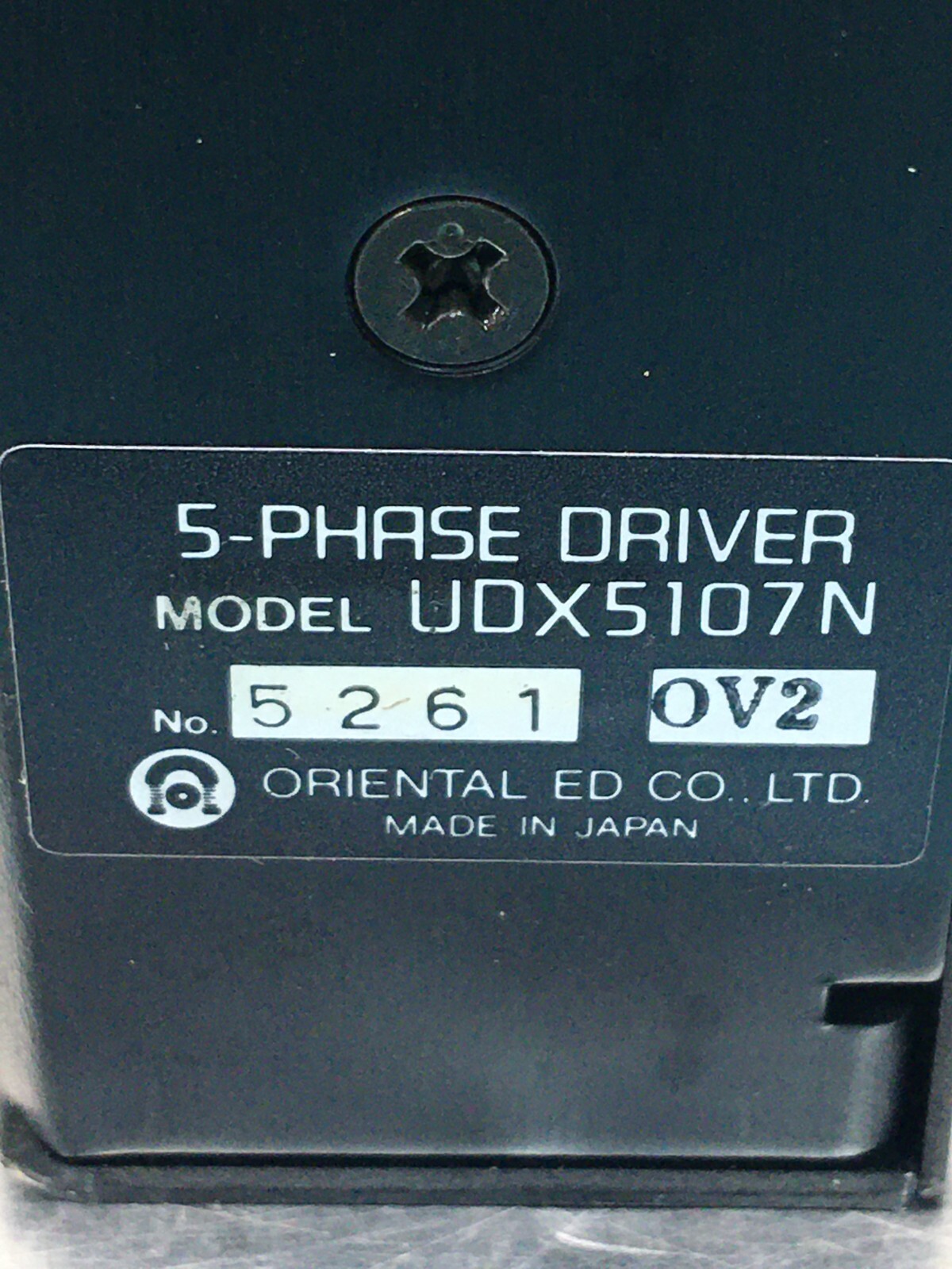 Oriental Ed UDX5107N Super Vexta 5-Phase Motor Driver, 811-20164R, 128686