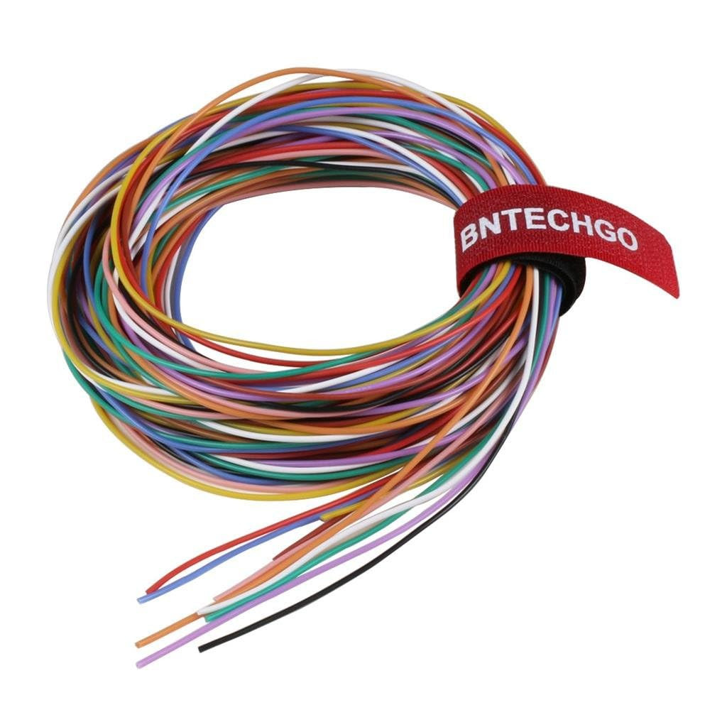 BNTECHGO 28 Gauge Silicone Wire Kit 10 Color Each 10 Ft Flexible 28 AWG Stranded