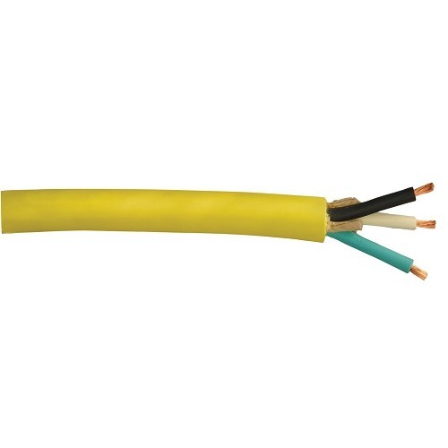 250′ 12/3 SJOOW Portable Power Cable Flexible CPE Jacket Yellow 300V
