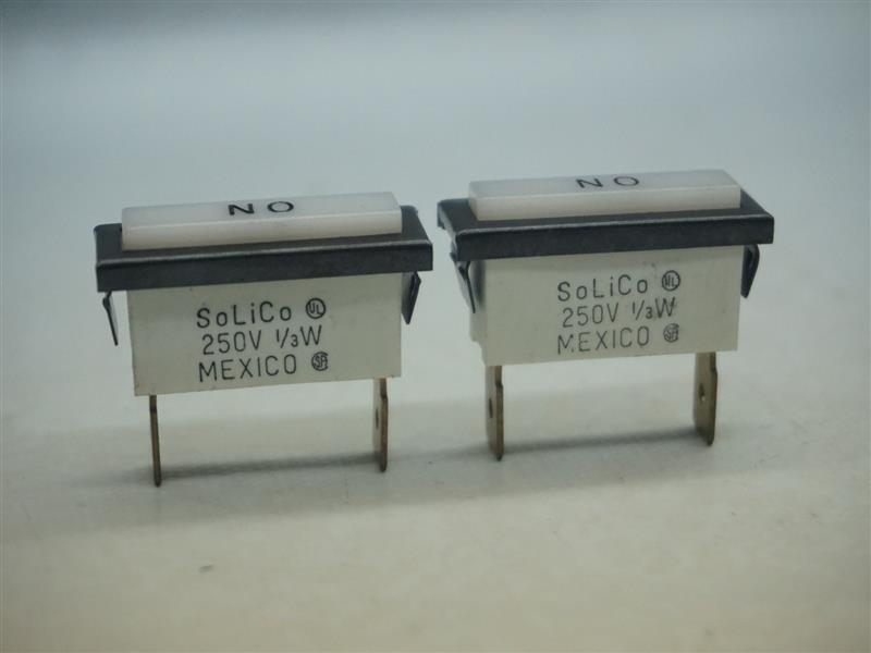 Lot 2pcs Solico 250V 1/3W Light Indicator 30Days Warranty Expedited Shipping
