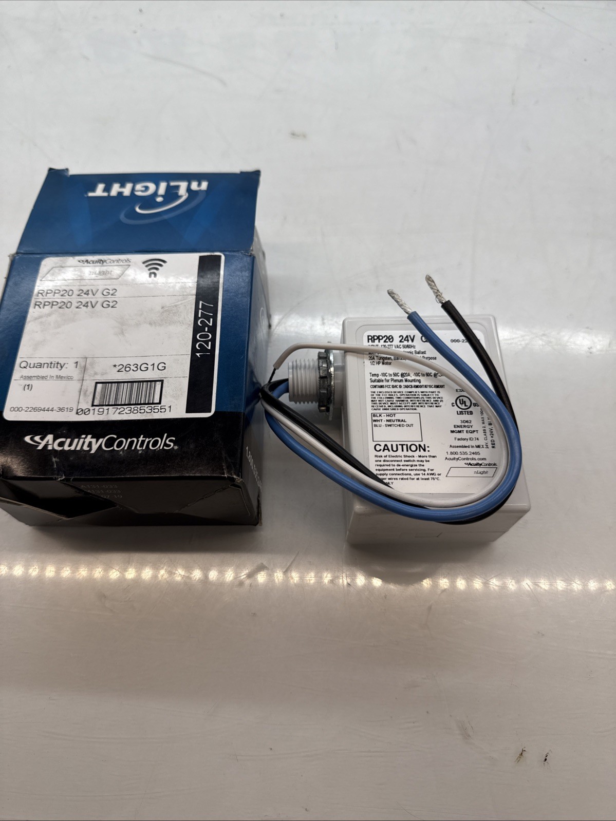 New Acuity Controls Sensor Switch nLight RPP20 24V G2 Power Relay Pack 120-277V