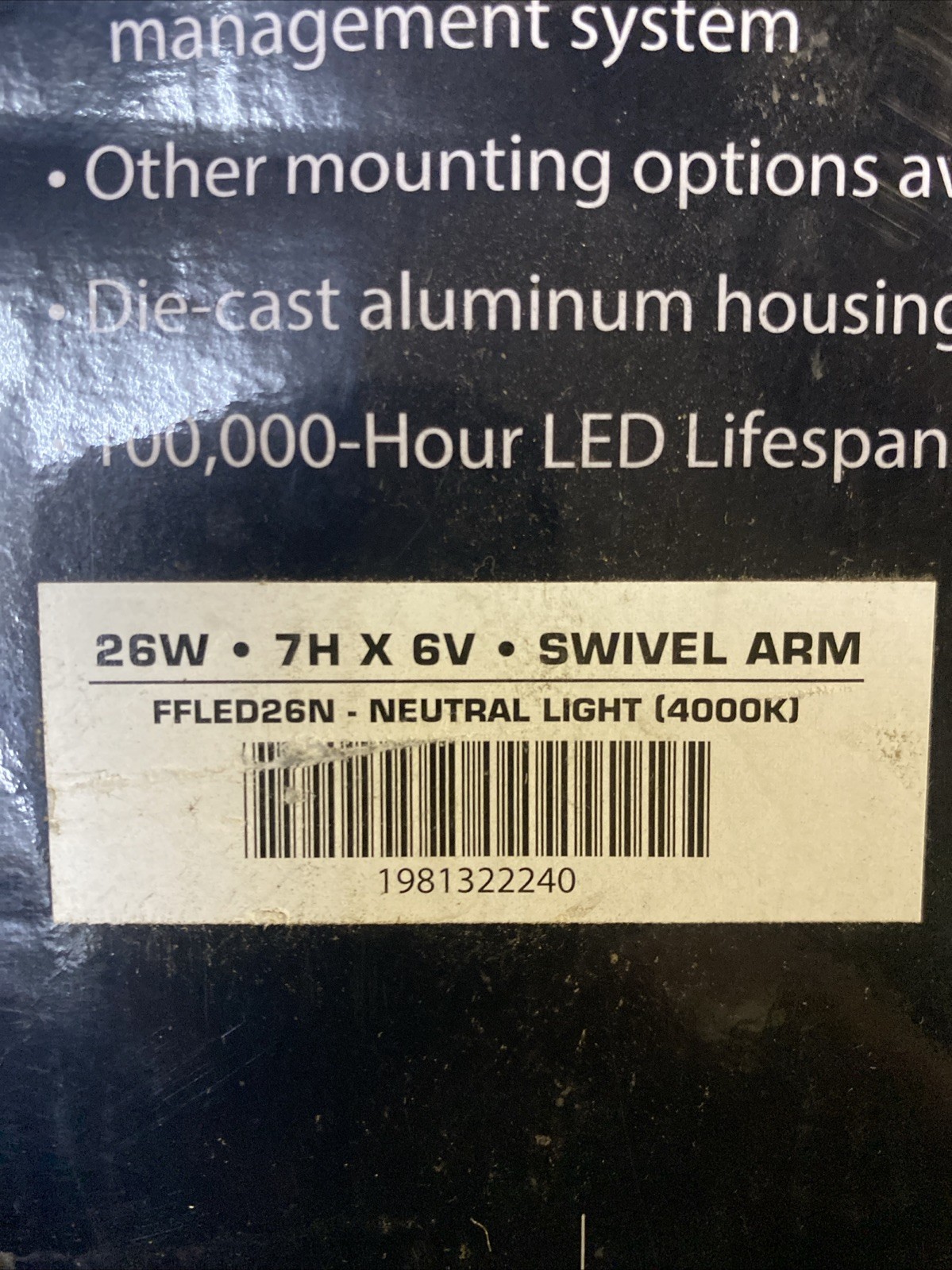 NEW RAB LIGHTING FFLED26NB44/PCU FFLED Floodlight 4000k Broze commercial