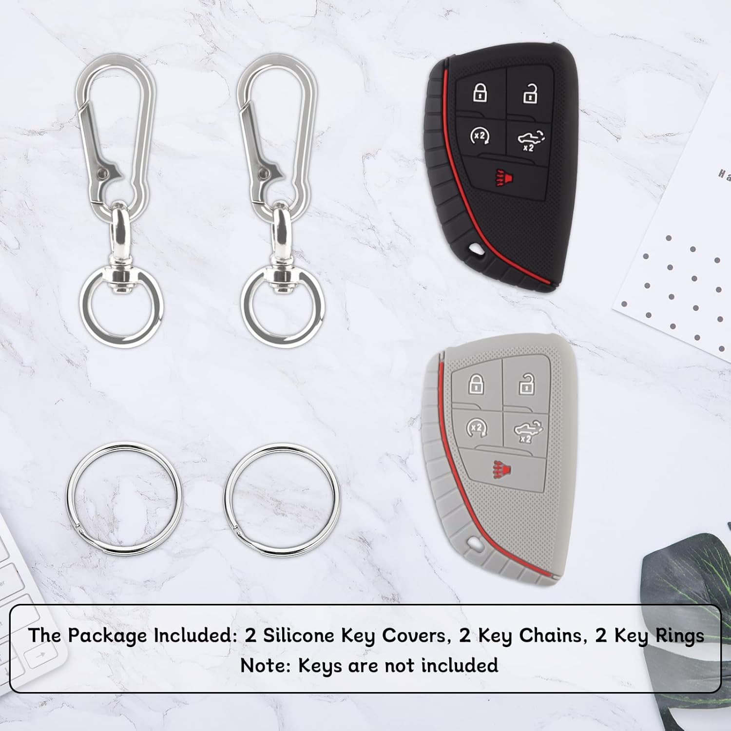 Silicone Key Fob Cover for 2022-2025 Silverado 1500, Sierra 1500, Acadia, Terrai