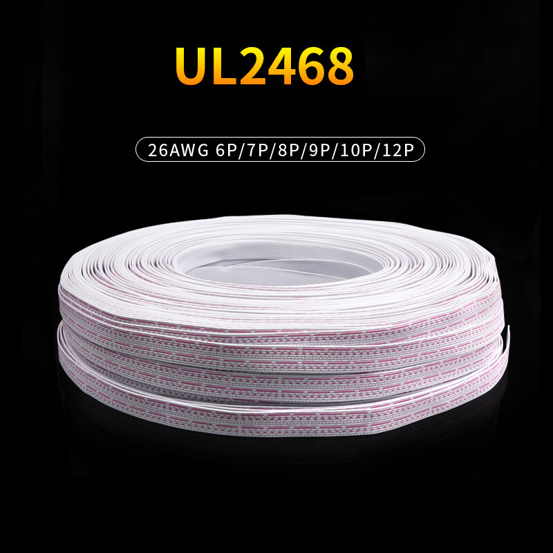 9/7/8/9/10/12 Way Flat Ribbon Cable Hook-up Wire Red-White Blue-White 24 26AWG