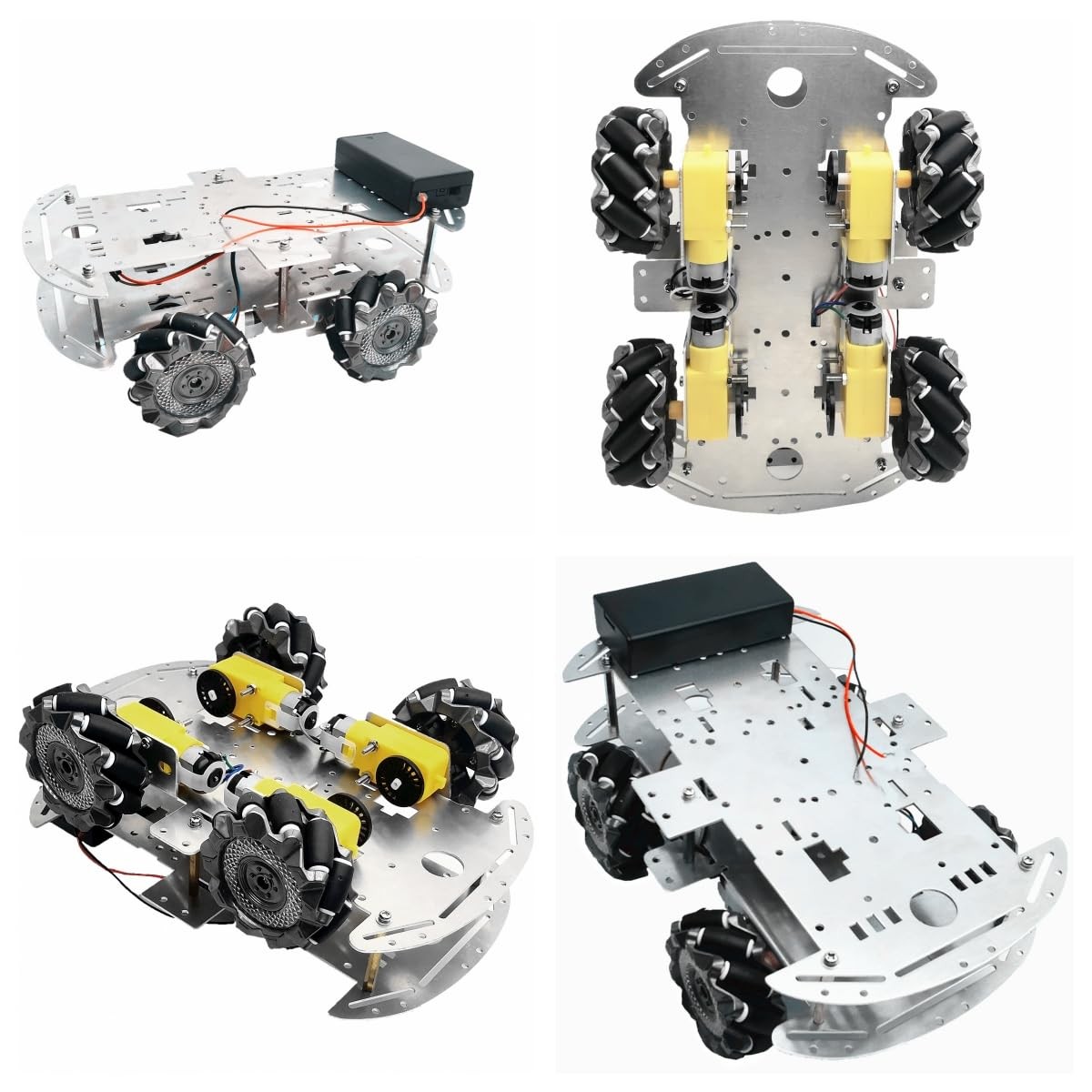 DIY Mecanum Wheel Robot Car Kit 4WD Metal Chassis With Encoder For Arduino