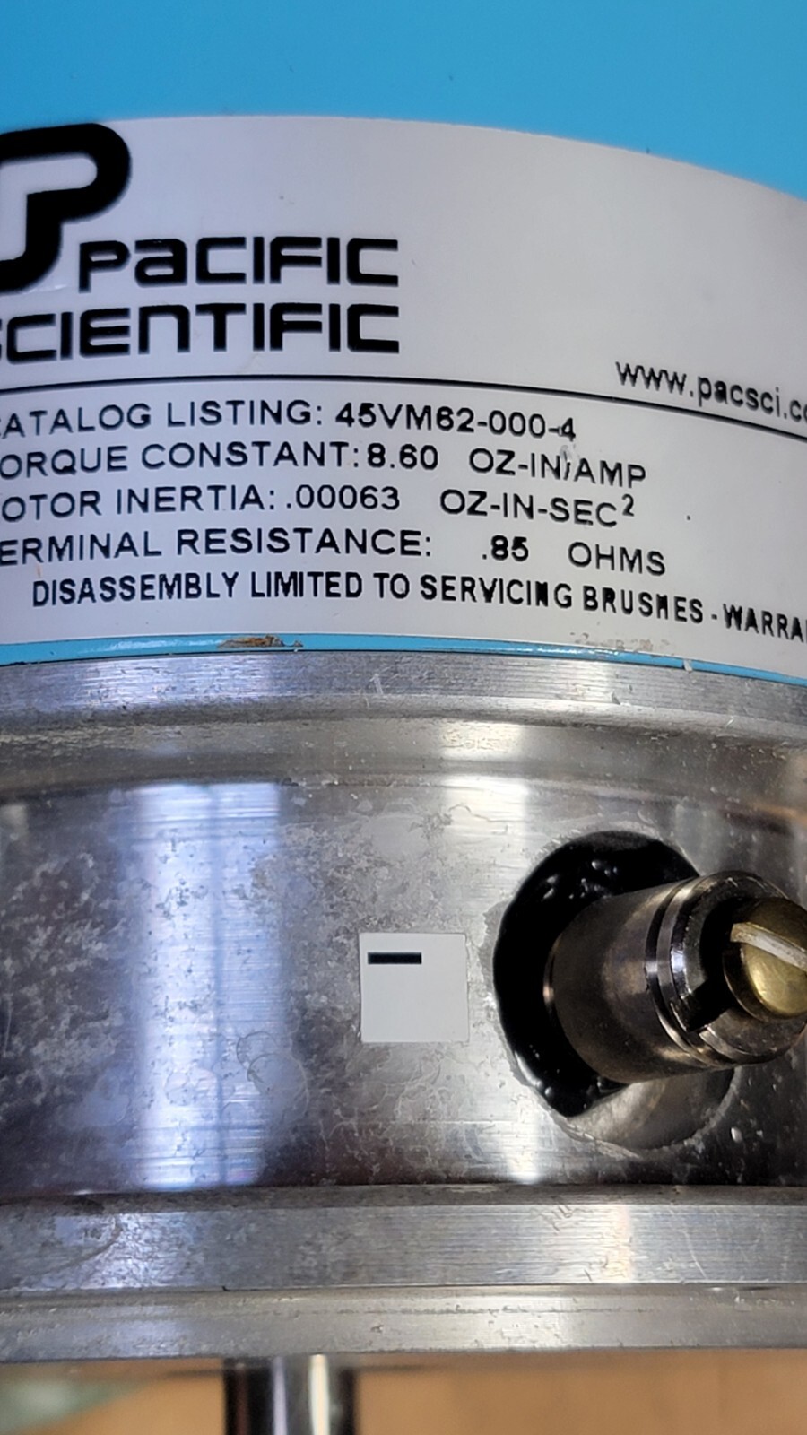 PACIFIC SCIENTIFIC 45VM62-000-4 Servo motor 8,60 OZ-INAMP 24V 5,6A NEW FREE SHIP
