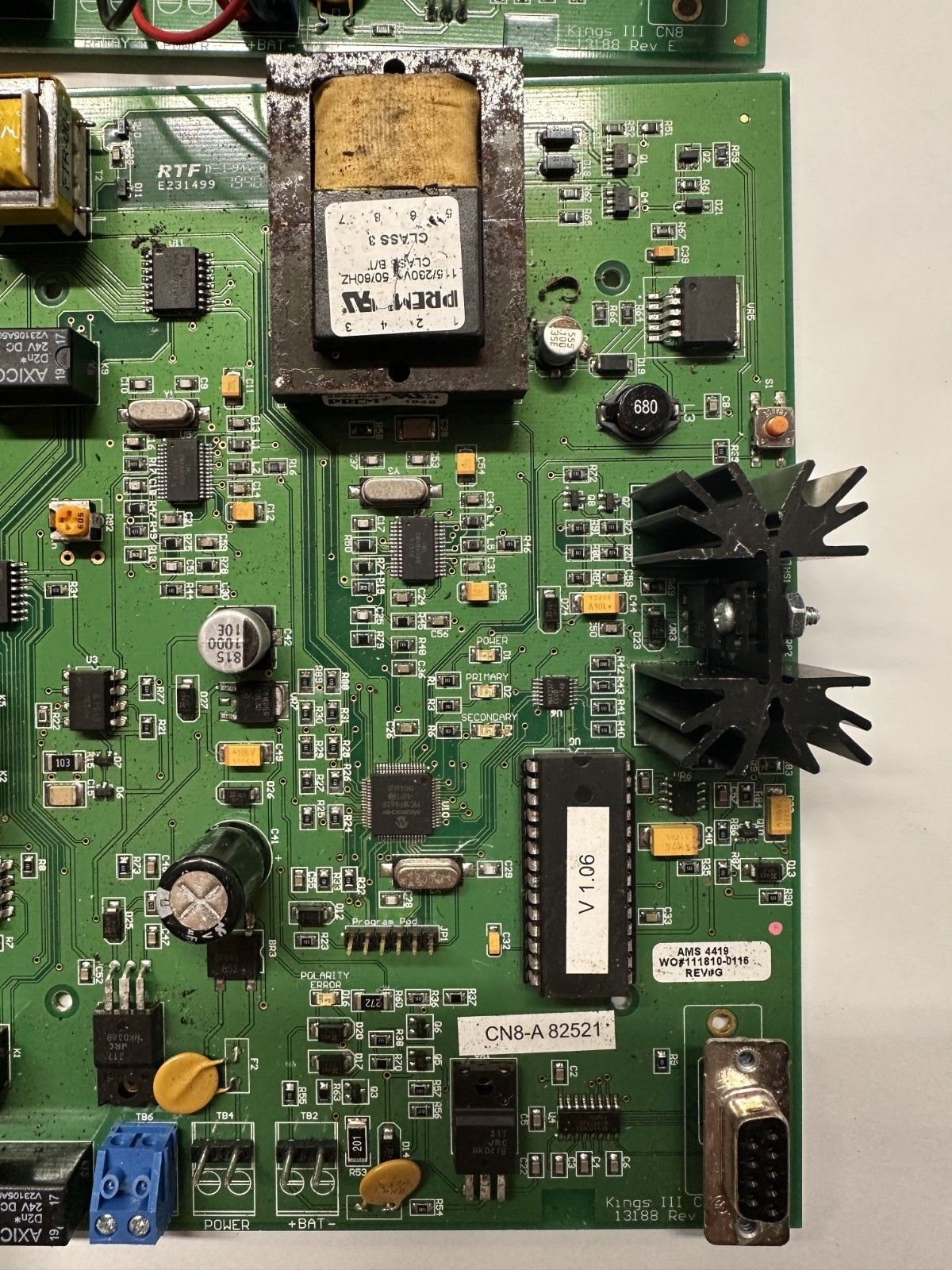 Lot of 2 Kings III CN8 Elevator Emergency Phone Control Boards 13188 Rev E