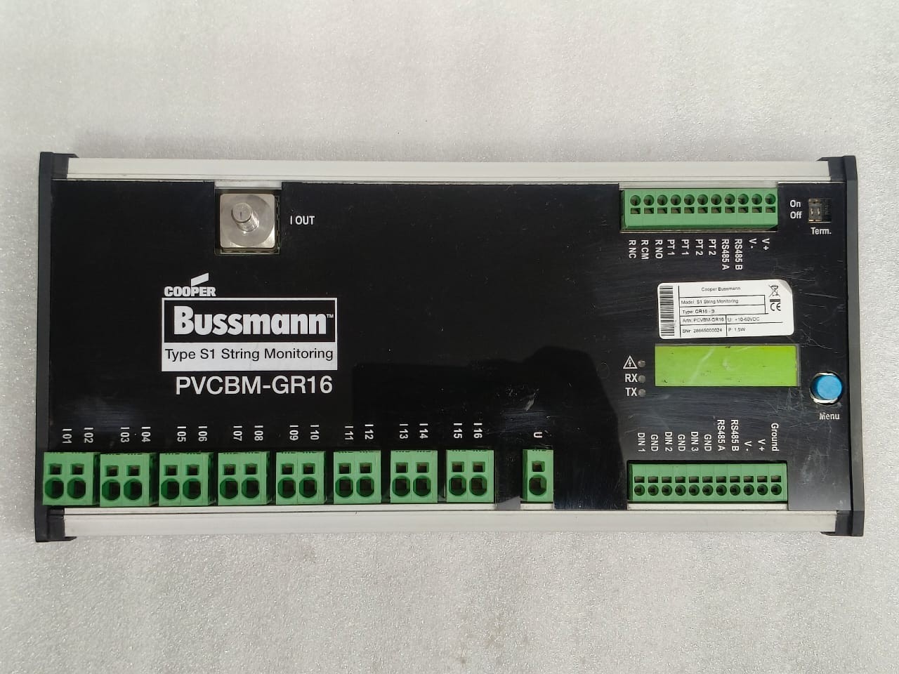 COOPER BUSSMANN TYPE S1 STRING MONITORING UNIT PVCBM-GR16 FAST SHIPPING