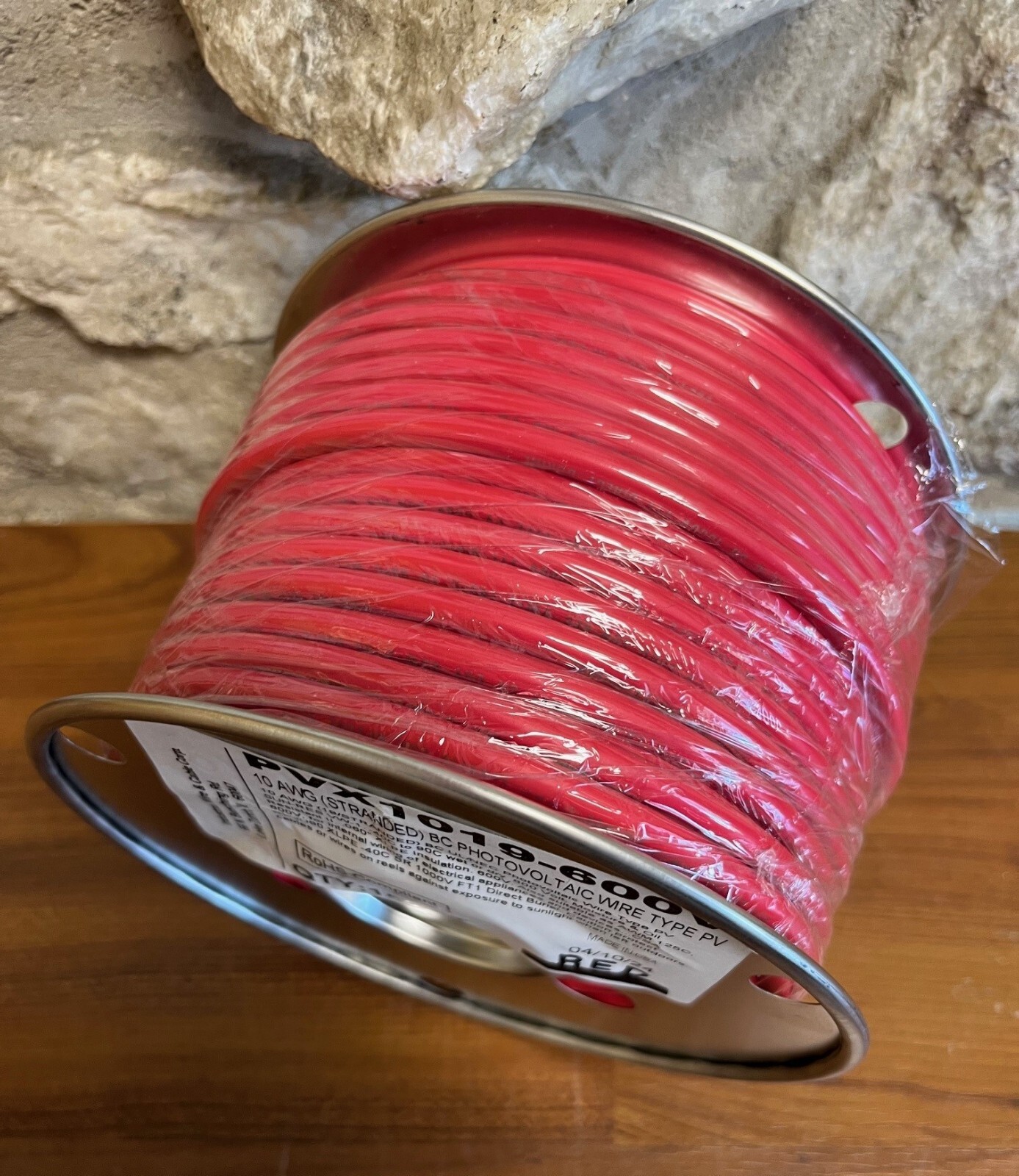 SOLAR PV-PVX 1019-WIRE 10 AWG (19/STRANDED) BC 150 FT RED OR BLACK